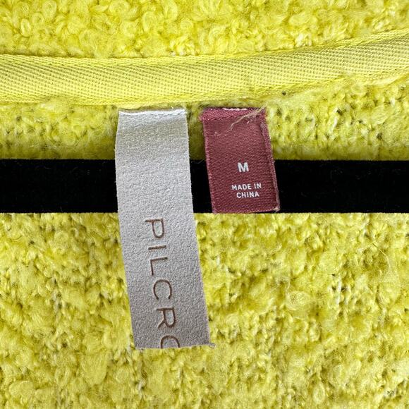 Pilcro Anthropologie Sweater Womens Medium Yellow Oversized Wool Cozy Chunky - Picture 7 of 13